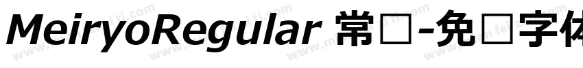 MeiryoRegular 常规字体转换